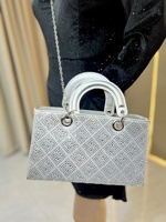 Sacs à main à carreaux pour femmes, sacs fourre-tout à poignée supérieure, sacs à bandoulière à chaîne, sacs à main scintillants en strass, pochettes en cuir PU