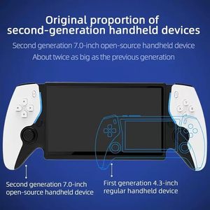 Consola portátil multiemulador 7 pulgadas Retro Gaming Dual Joysticks Salida HDMI Modo de 2 jugadores Código abierto y luz de juego RGB - Product Image 6