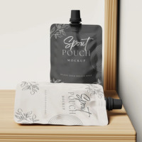 Doypack biodégradable et réutilisable debout en plastique liquide pour jus de fruits sac de poche à bec verseur sachets de boisson personnalisés avec bec verseur