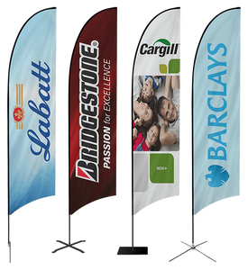 Custom Portable Outdoor Advertising Feather Banner Sport Logo Digital Print Open Promotion Beach Flying Knife Flag for Business