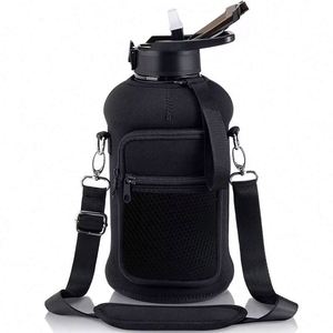 Échantillon gratuit, vente en gros, bouteille d'eau portable personnalisée, impression promotionnelle, écologique, OEM, sac isotherme, vert, imperméable - Product Image 1
