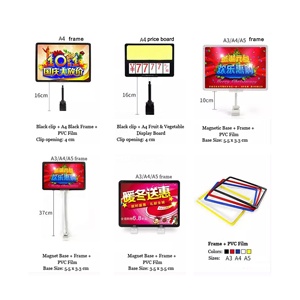 Siêu thị nhựa quảng cáo giá vé Giá hiển thị bảng hiệu lật bảng xếp hạng - Product Image 3