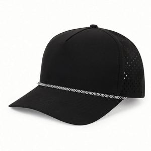 Casquette de baseball perforée avec logo personnalisé en polyester 100 %, découpe laser, avec corde, imperméable, pour le sport, vente en gros - Product Image 4