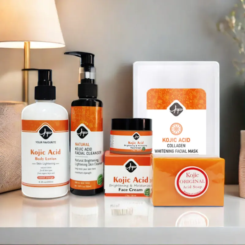 Set di prodotti per la cura della pelle OEM Set di acido kojico Set di brillantezza per la cura della pelle del viso