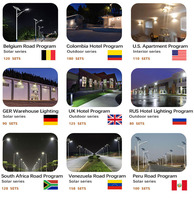 Omsen lampu tenaga surya Led luar ruangan, lampu jalan tenaga surya lampu otomatis Sensor gerak untuk jalan taman rumah