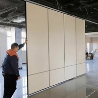 Dernière conception de cloison amovible en bois pliable, mur acoustique intérieur mobile, cloison coulissante pour auditorium
