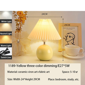 पढ़ने के लिए कमरे के बिस्तर के किनारे रहने वाले कमरे का वातावरण रात का वातावरण लाइट सुरुचिपूर्ण सिरेमिक रेस्तरां के नेतृत्व वाले पूल लैंप टेबल - Product Image 6