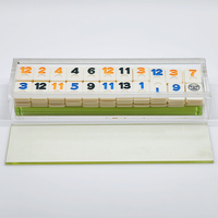 Ensemble de jeu de Rummikub acrylique de luxe 106 tuiles de rami classiques dans un étui en Lucite Transparent jeu de société familial moderne pour jouer en voyage