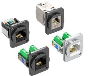 ANSHI D-Type UTP <span class=keywords><strong>RJ45</strong></span> Cat5 Montage sur panneau Prise Keystone Femelle CAT5E & CAT6 Connecteur Télécommunications Télécommunications Keyston Jack - Product Image 1