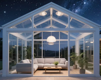 Maison capsule modulaire moderne en aluminium à double vitrage Low-E, alimentée à l'énergie solaire, écologique, pour hôtels et complexes hôteliers
