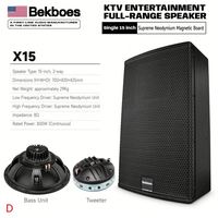 Haut-parleur pleine gamme Bekboes haute performance de 15 pouces, sortie stable et son agréable pour KTV, bar et audio domestique, performance scénique