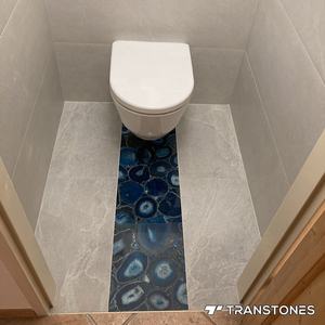 Pierre artificielle Agate stratifiée avec panneau <span class=keywords><strong>en</strong></span> <span class=keywords><strong>verre</strong></span>, agate bleue rétroéclairée personnalisée, dalles <span class=keywords><strong>de</strong></span> pierre, carrelage <span class=keywords><strong>de</strong></span> <span class=keywords><strong>sol</strong></span> - Product Image 6