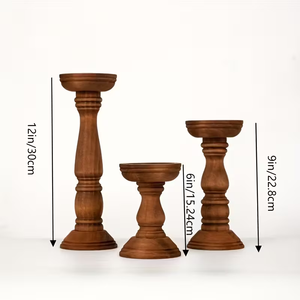 3 portacandele in <span class=keywords><strong>legno</strong></span>, - Product Image 4