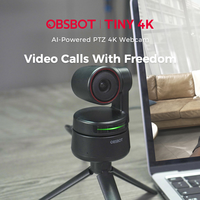 Obsbot Tiny 4K AI Takipli PTZ Web Kamerası, Hareket ve Ses Kontrolü ile Canlı Yayın, Video Konferans ve İçerik Üretimi için