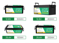 Prix usine 24 25.6 V 200ah batterie lithium fer durée de vie de 10 ans 24 volts 25.6 volts lifepo4 batterie li ion 100ah pour le stockage de l'énergie