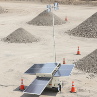 Tour d'éclairage portable à économie d'énergie certifiée CE avec panneau solaire pour les chantiers de construction et les zones minières