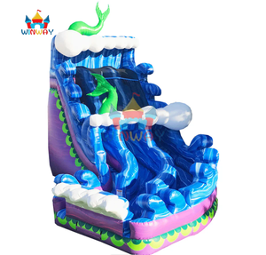 Toboggan aquatique gonflable de qualité commerciale avec piscine et vague océanique pour les locations de fêtes d'été pour enfants - Product Image 1
