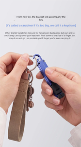 Aluminium Alloy Multi Axis Phone Holder Clip Mount Portable Keychain Mini <b>Stand</b> for Car Dashboard phone clip - Product Image 4