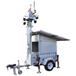 Torre de Vigilancia Portátil 4MP 180 Grados, Remolque Móvil 4G con CCTV Solar para Monitoreo de Seguridad en Estacionamientos, 435W - Product Image 6