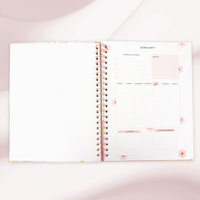 Vente en gros de planificateur de vie personnalisé Journal mensuel feuilles de calendrier objectif spirale repas planificateur habitude Tracker