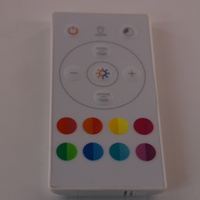 Control Remoto RF de 433MHz con Certificación CE FCC, Controlador de Intensidad Multifunción, Luz Indicadora LED, Batería AAA, Alcance de 10-20m, Plástico y Silicona