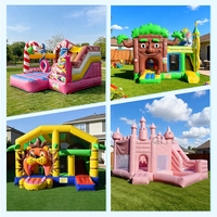 Château gonflable avec toboggan, prix de gros, château gonflable commercial pour enfants