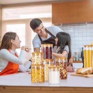 Modern Glass Spice <b>Jar</b> Bamboo Lid Freshness Preservation Detachable Multifunction Design Home Kitchen Food Storage Party - Product Image 4