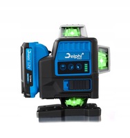 Niveau laser PRO CROSS LINE Laser 360 4D Vert 2 Trépieds sans fil 16 lignes