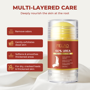 Crema Stick per la Cura della <span class=keywords><strong>Pelle</strong></span> dei Piedi con Etichetta Privata, Esfoliante Delicato, Ripristina Talloni Secchi e Screpolati, Rimuove la <span class=keywords><strong>Pelle</strong></span> Morta, Idratante con 60% di Urea - Product Image 4