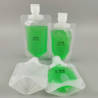 Sachets Doypack multi-tailles avec bec verseur, pochettes de recharge pour shampoing, gel douche, lotion, sacs de voyage pour liquides