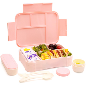 Nouvelle boîte à lunch rectangulaire coréenne de 1200 ml, portable, chauffante, étanche, sans BPA, <span class=keywords><strong>en</strong></span> matériau de qualité alimentaire, avec couverts, pour les sorties - Product Image 2