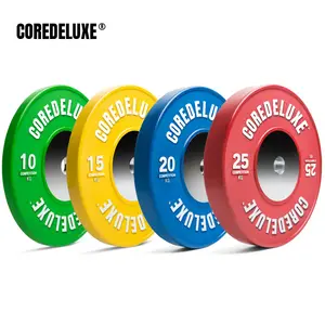 Coredeluxe Chất lượng cao Bumper tấm trọng lượng tấm Set phòng tập thể dục tấm màu cao su bán buôn lbs