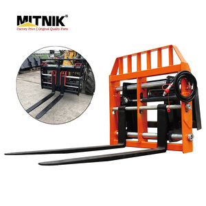 Attache pour chargeuse compacte MITNIK série <span class=keywords><strong>411</strong></span>, fourches à distance réglable, déplacement latéral, fourches latérales, pompe, meilleure qualité - Product Image 1