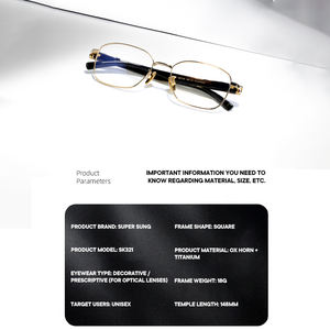 Monture de lunettes Saint <span class=keywords><strong>Van</strong></span> Gogh au design ergonomique, style haut de gamme, matériau en corne de titane, monture de lunettes respectueuse de la peau pour unisexe - Product Image 6