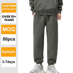 Pantalones Deportivos Personalizados con Logotipo Bordado, 350G, Color Sólido, Forro Polar, Estilo Urbano, Unisex, Casuales - Product Image 1