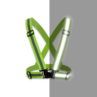 Ceinture réfléchissante avec gilet de sécurité élastique réglable, ceinture réfléchissante d'extérieur haute visibilité pour la course à pied