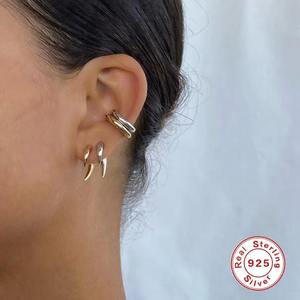 2021 nueva venta al por mayor Gran oferta S925 pendientes de cuerno creativos personalizados de plata esterlina - Product Image 3