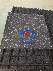 Alfombra de Goma para Gimnasio, Piso de Goma EPDM, Baldosas de Goma Encajables, Alfombra de Goma Impermeable para Gimnasio y Fitness - Product Image 5