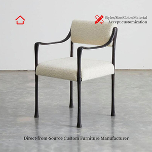 <span class=keywords><strong>Taburete</strong></span> de tocador <span class=keywords><strong>minimalista</strong></span> personalizable con estructura metálica y tapizado en tela, de <span class=keywords><strong>diseño</strong></span> para clubes, villas, vestíbulos de hoteles, salas de estar y dormitorios. - Product Image 2