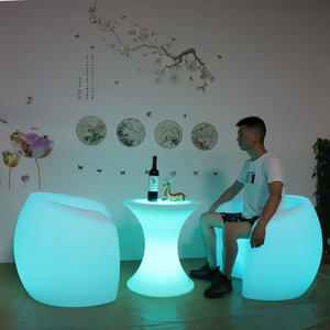 Fabrika doğrudan Modern tasarım plastik aydınlık masalar ve sandalyeler açık bahçe parti düğün Bar kullanımı için üst sanayi seçim - Product Image 1