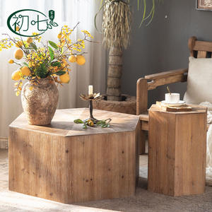 [] Solid Wood <b>Coffee</b> <b>Table</b> 21XS1247 Retro Distressed Style <b>Small</b> Tea <b>Table</b> For Living Room - Product Image 1