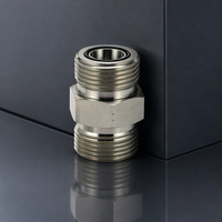 Adaptateur hydraulique droit à double raccord mâle plat en acier au carbone 1F de haute qualité, certifié ISO9001, OEM/ODM, fabriqué à Zhuji