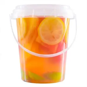 Large Capacity PP Dessert Plastic Bucket Cup 1000 ML Fruit In Plastic Cups