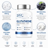 Capsules de glutathion 7-en-1 OEM avec resvératrol et NAC pour l'éclaircissement de la peau et la réparation cellulaire chez l'adulte - Vente en gros