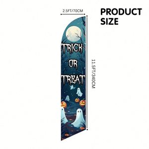 2.5*11.5 FT Halloween Feather <b>Flags</b> Beach <b>Flag</b> for Beach Party and Advertising Promotions - Product Image 2