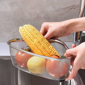 Sink Drainer Basket Metall Obst Lager regal für Gemüse und Obst waschen Filter die übrig gebliebenen Lebensmittel - Product Image 5