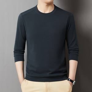 Men's pure cotton basic T-shirt, comfortable, breathable, casual long-sleeved. - Product Image 2