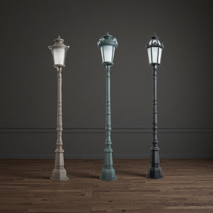 Lampes de jardin anciennes européennes pour l'extérieur Lampes décoratives à <span class=keywords><strong>LED</strong></span> à télécommande alimentées par courant alternatif IP55 avec poteaux modernes - Product Image 5