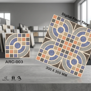 Carreaux de sol en céramique rustiques gaufrés 30x30cm, finition brillante ou mate, texture pierre, pour design intérieur - Product Image 5