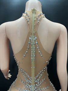 Novance Y4303 Fabrikanten voor op maat gemaakte luxe jurken met diamanten glitter, lange gala jurken, elegante avondjurken - Product Image 5